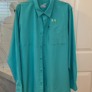 Under Armour Aqua Button-Up Shirt